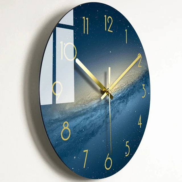 TimelessUniverse - Orologio da parete in vetro a ingranaggi