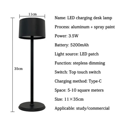 AluTouch - Lampada da tavolo in alluminio