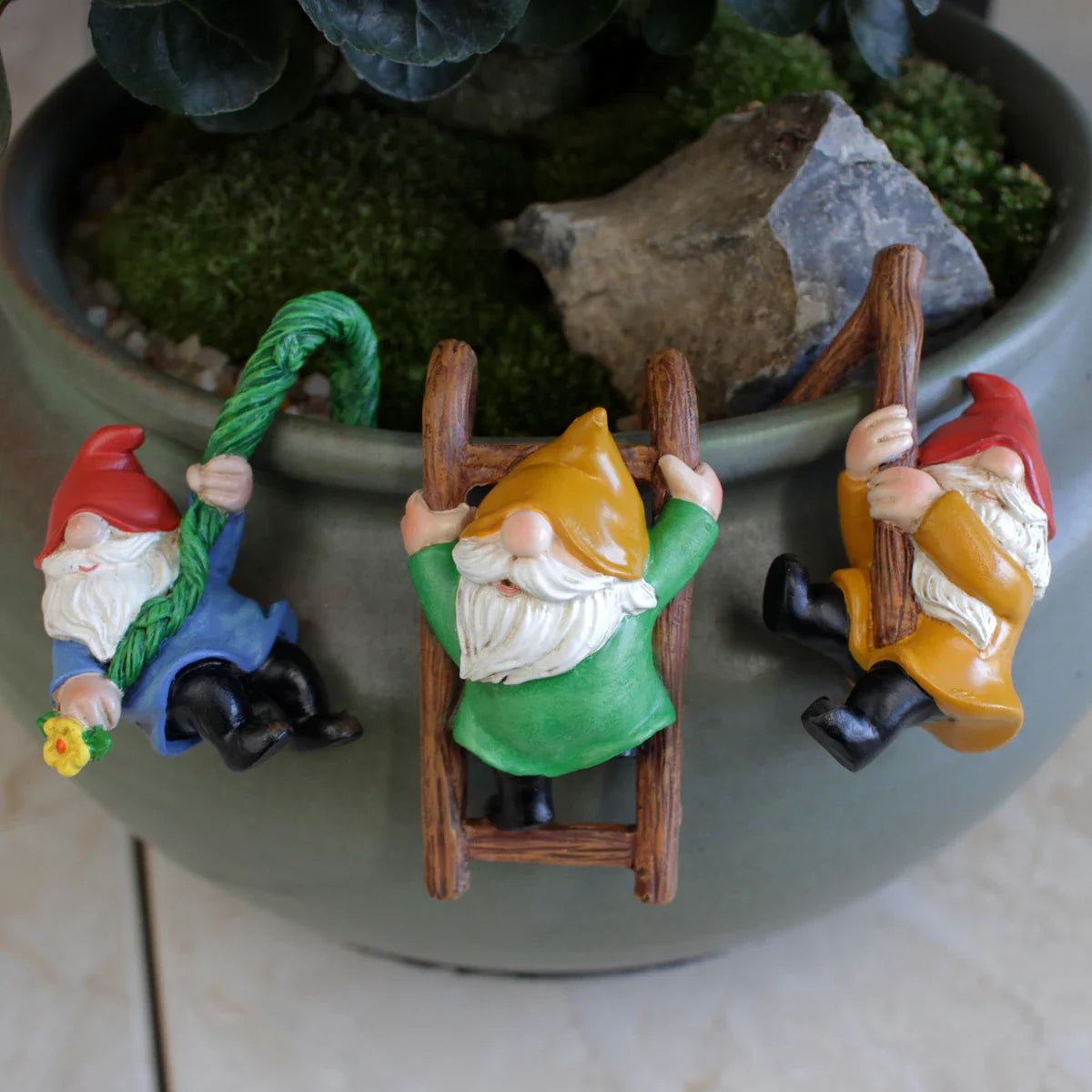 PottedPixies - Gnomo stravagante per ornamenti da appendere