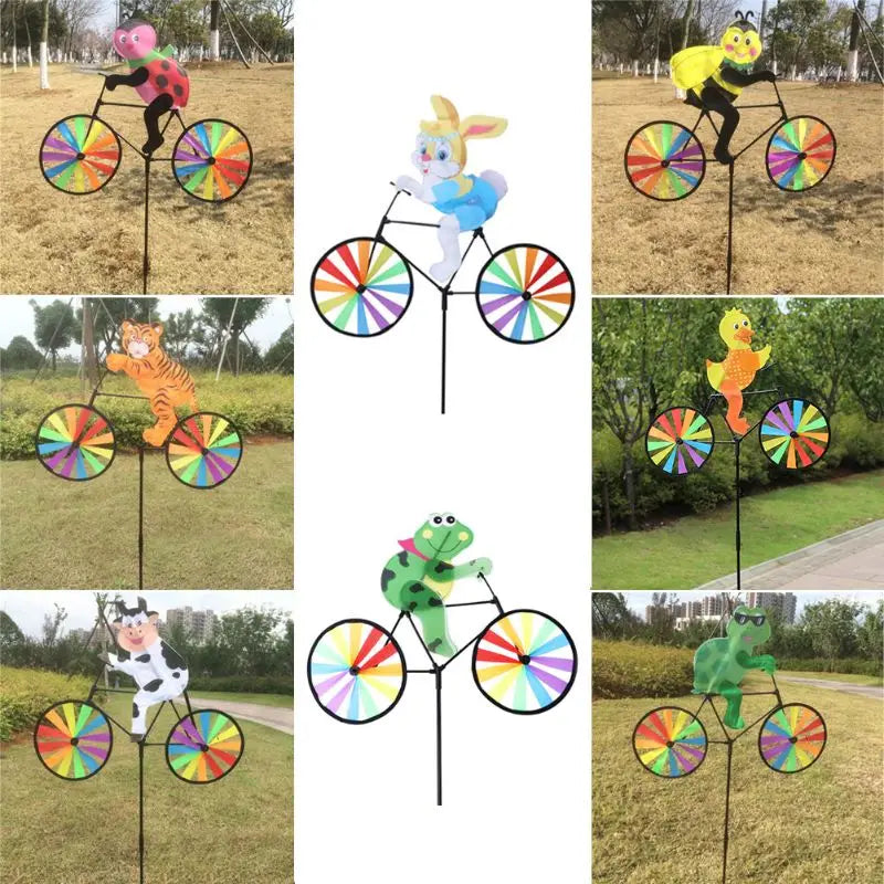 GardenGallop - Sculture a vento di animali in bicicletta