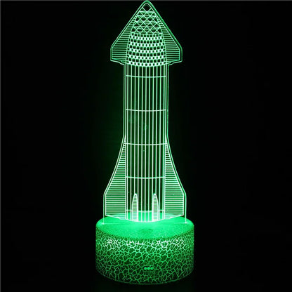 CosmoCraft - Lampada illusione razzo 3D