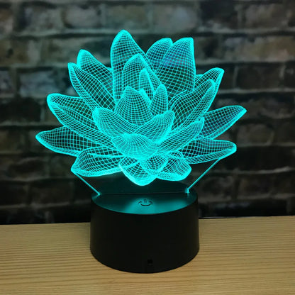 3DAcrylic - Lampada da notte Lotus