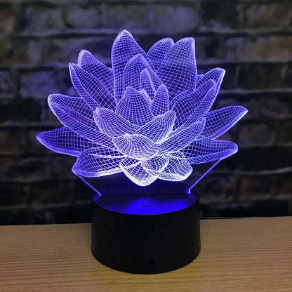 3DAcrylic - Lampada da notte Lotus