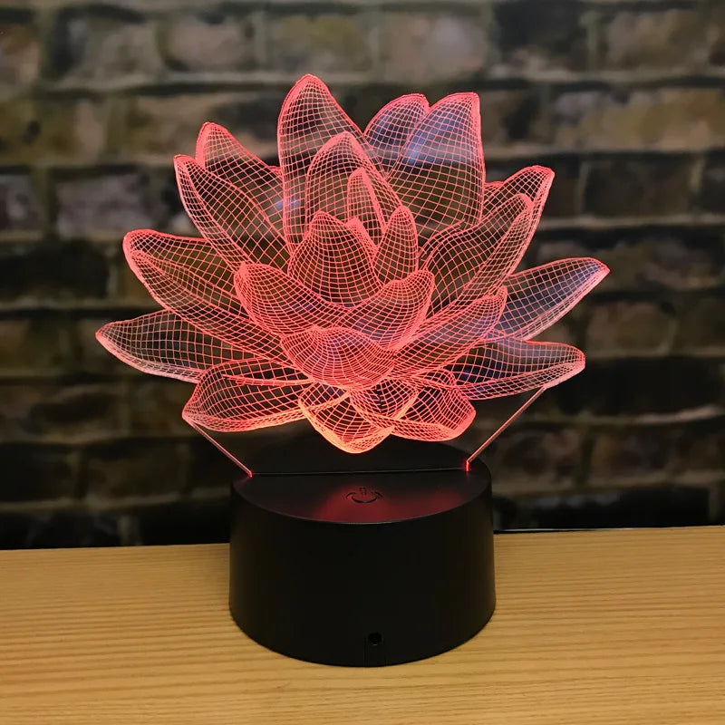 3DAcrylic - Lampada da notte Lotus