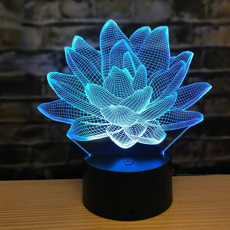 3DAcrylic - Lampada da notte Lotus
