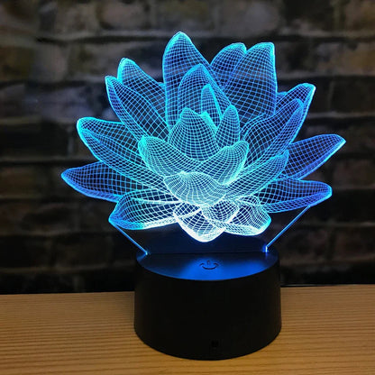 3DAcrylic - Lampada da notte Lotus