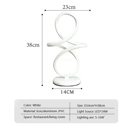 ElegantGlow - Lampada da tavolo Luxe Lines