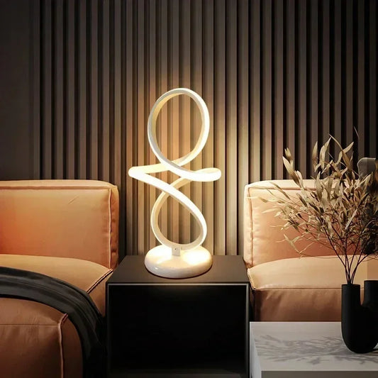 ElegantGlow - Lampada da tavolo Luxe Lines