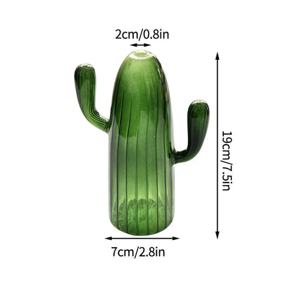 CactiClear - Vaso di vetro a forma di cactus