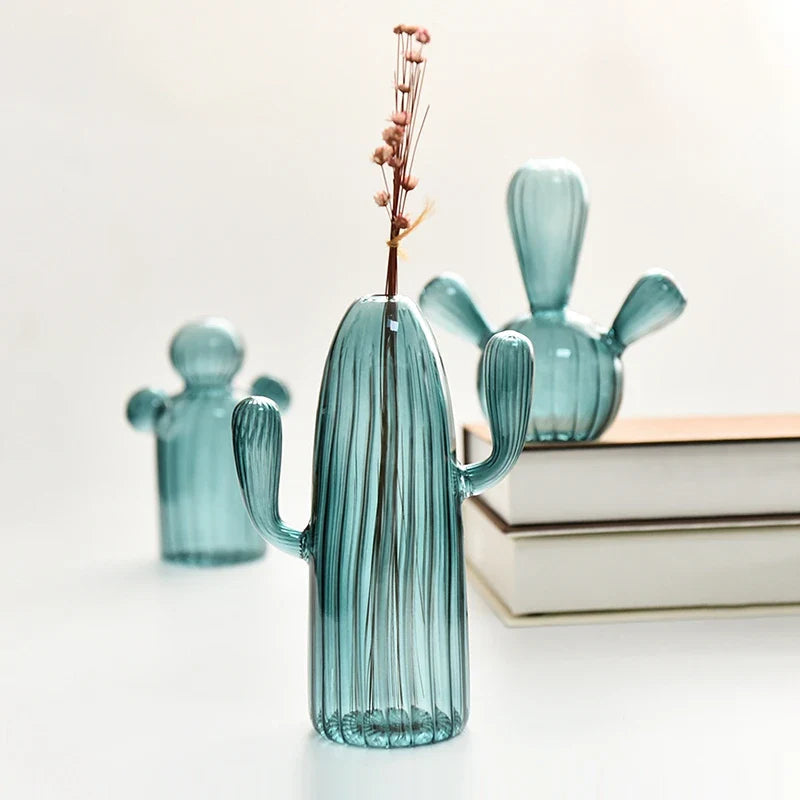 CactiClear - Vaso di vetro a forma di cactus