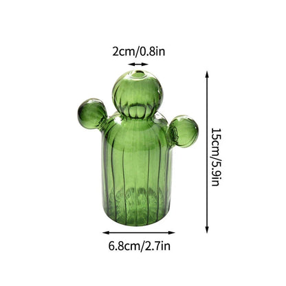 CactiClear - Vaso di vetro a forma di cactus
