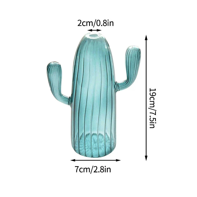CactiClear - Vaso di vetro a forma di cactus