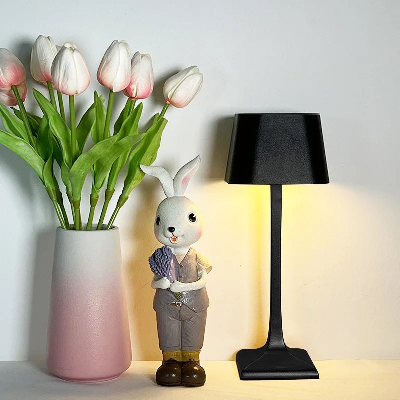 PowerGlow - Lampada da tavolo quadrata USB