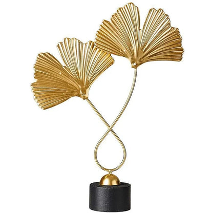 ElegantGinkgo - Scultura in metallo a forma di foglia