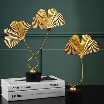 ElegantGinkgo - Scultura in metallo a forma di foglia