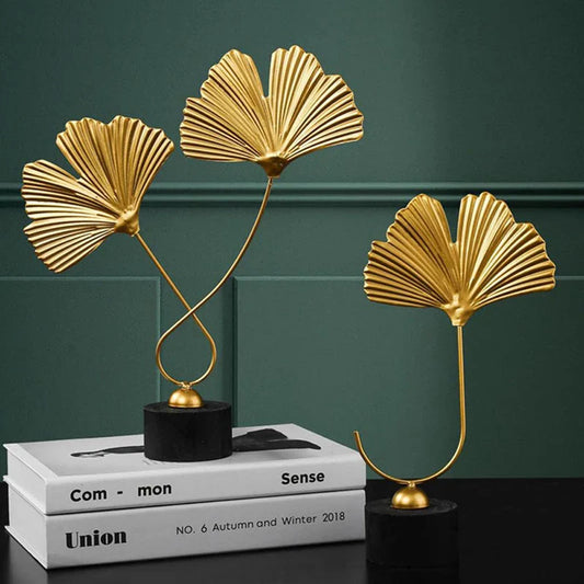 ElegantGinkgo - Scultura in metallo a forma di foglia