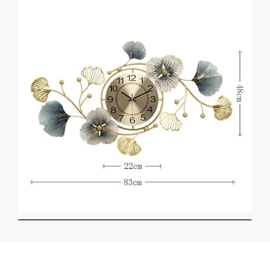 BlossomElegance - Orologio da parete floreale di lusso