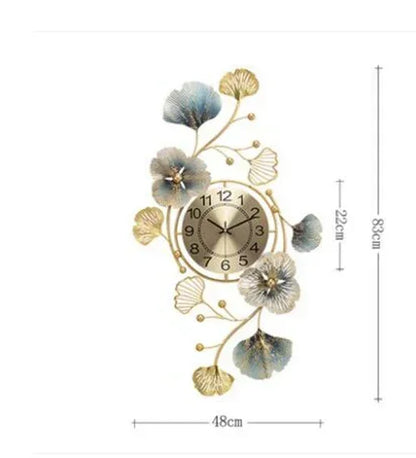 BlossomElegance - Orologio da parete floreale di lusso