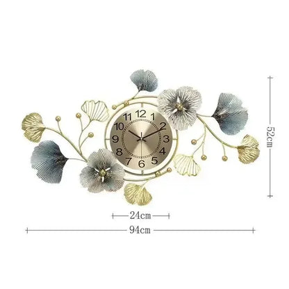 BlossomElegance - Orologio da parete floreale di lusso