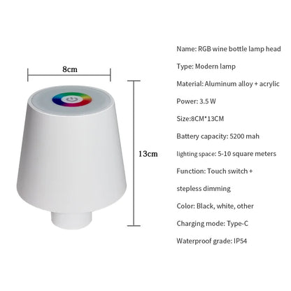 VinoFlex - Lampada da tavolo creativa per bottiglie di vino