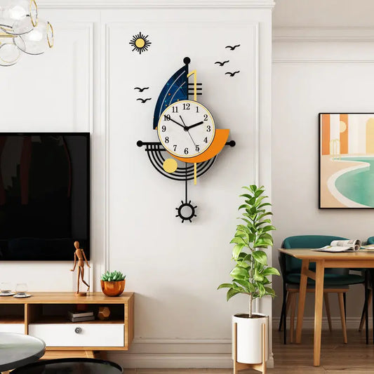 OceanicHours - Orologio da parete con barca a vela
