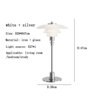 VintageRadiance - Lampada da tavolo in vetro a LED per la lettura