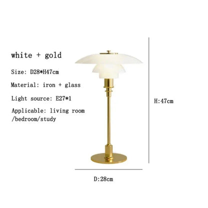 VintageRadiance - Lampada da tavolo in vetro a LED per la lettura
