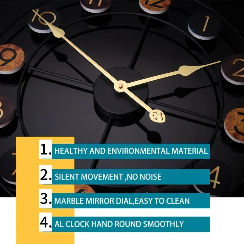 RomanCharm - Orologio da parete rotondo europeo