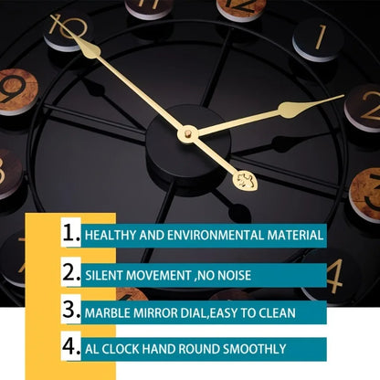 RomanCharm - Orologio da parete rotondo europeo