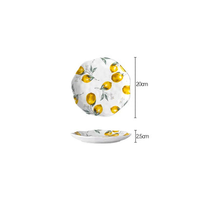 ZestVista - Piatto europeo in ceramica limone