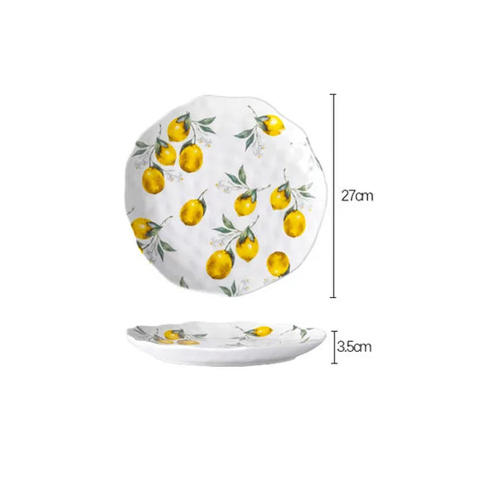 ZestVista - Piatto europeo in ceramica limone