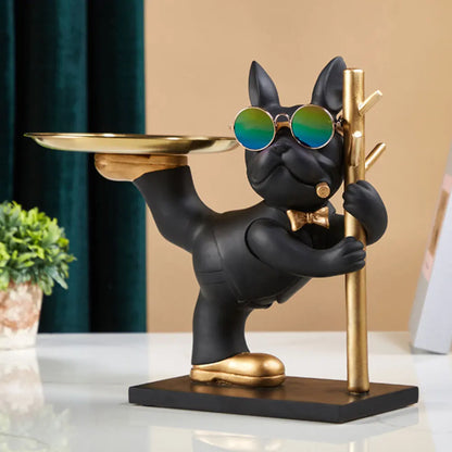 BarkBlend - Statua di cane Vassoio decorativo in metallo