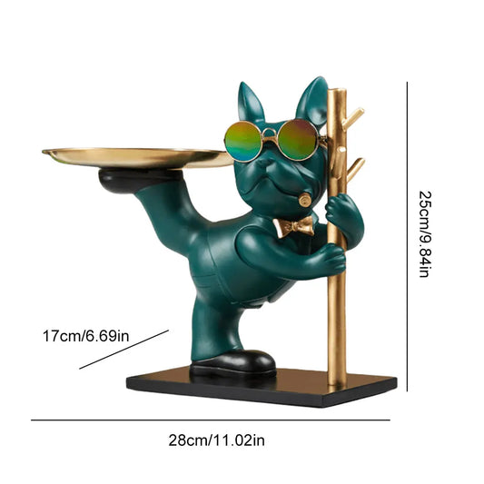BarkBlend - Statua di cane Vassoio decorativo in metallo