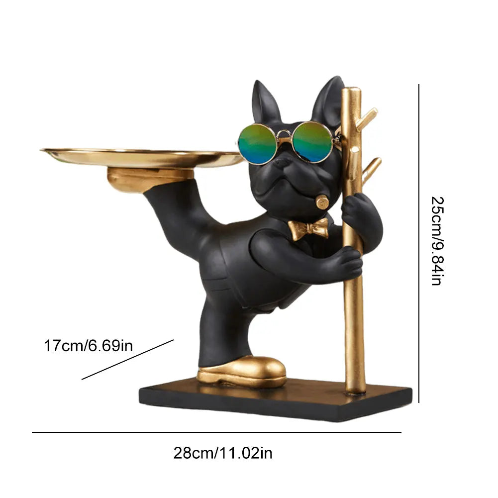 BarkBlend - Statua di cane Vassoio decorativo in metallo