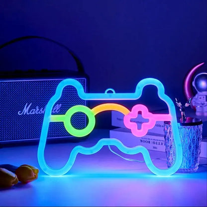Joystick al neon - emblema della console
