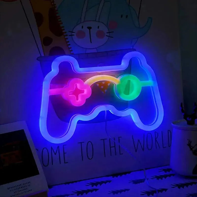Joystick al neon - emblema della console
