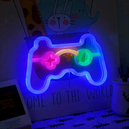 Joystick al neon - emblema della console