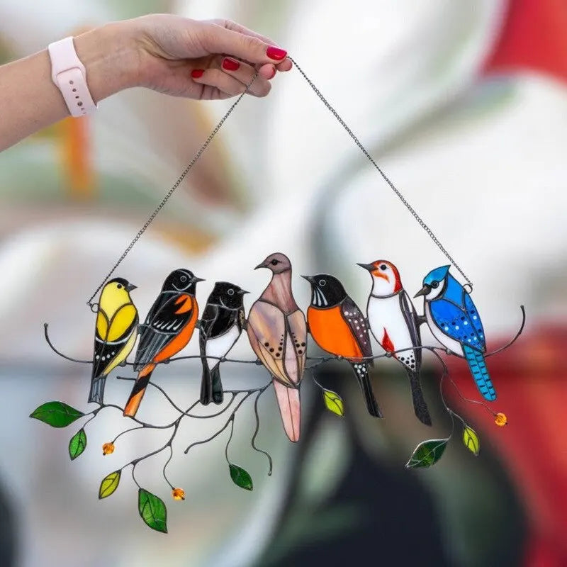 MiniAcrylic - Uccello in vetro appeso