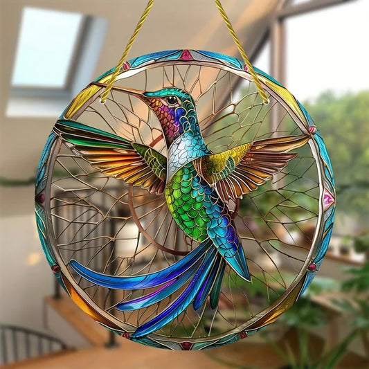StainedRound - Colibrì da appendere