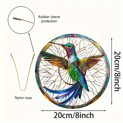 StainedRound - Colibrì da appendere
