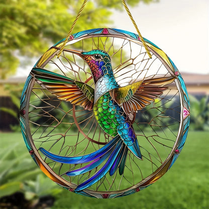 StainedRound - Colibrì da appendere