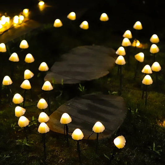 EnchantedCaps - Lampade da giardino a corda a fungo