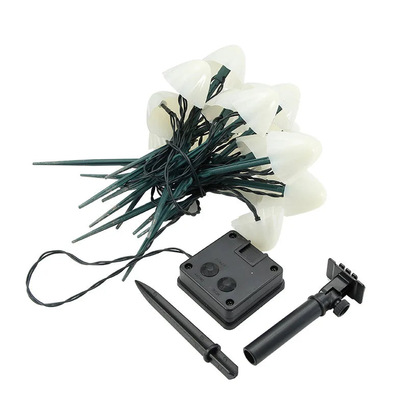 EnchantedCaps - Lampade da giardino a corda a fungo