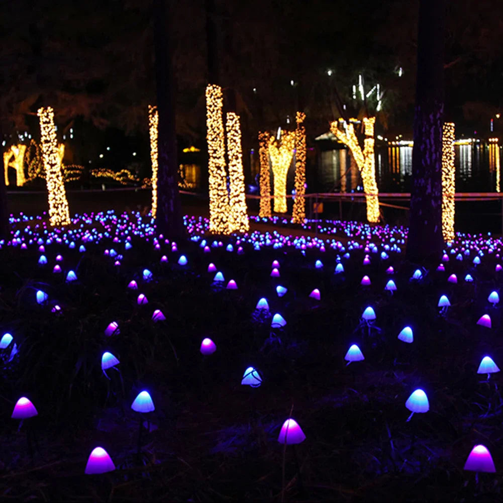 EnchantedCaps - Lampade da giardino a corda a fungo