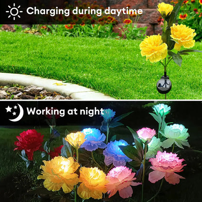 PeonyGlow - Luce floreale a energia solare