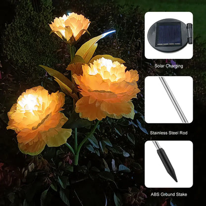 PeonyGlow - Luce floreale a energia solare