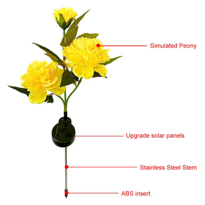 PeonyGlow - Luce floreale a energia solare