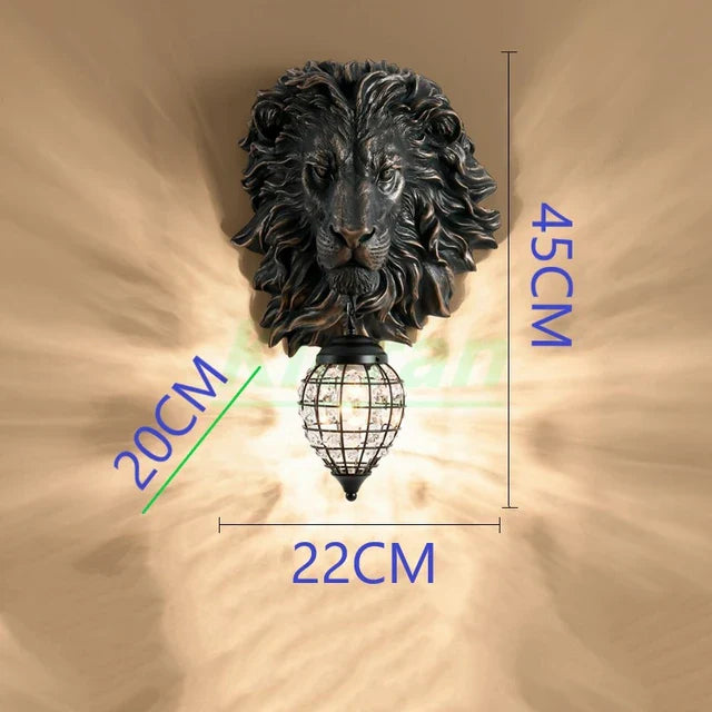 EuroStyle - Lampada da testa di leone Majestic