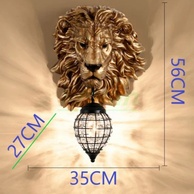 EuroStyle - Lampada da testa di leone Majestic