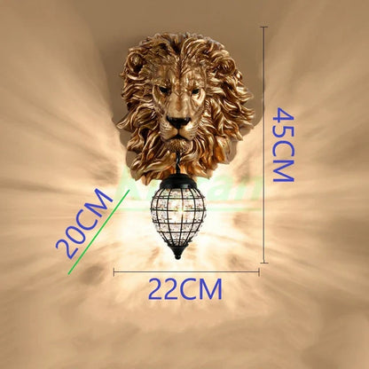 EuroStyle - Lampada da testa di leone Majestic